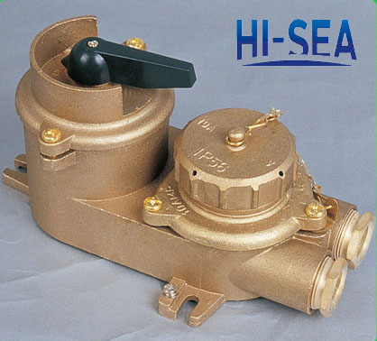 Marine Brass Socket with Chain Switch