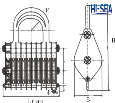 Heavy Duty 10 Wheels Pulley Block