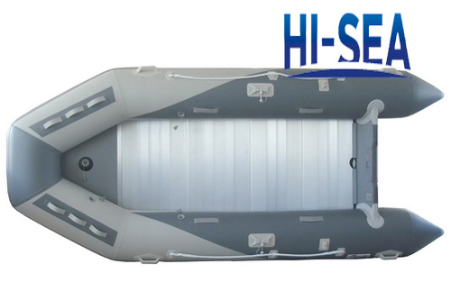 Inflatable sport boat with aluminum floor