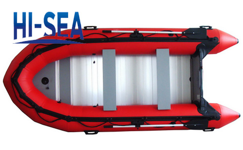 Inflatable sport boat with aluminum floor