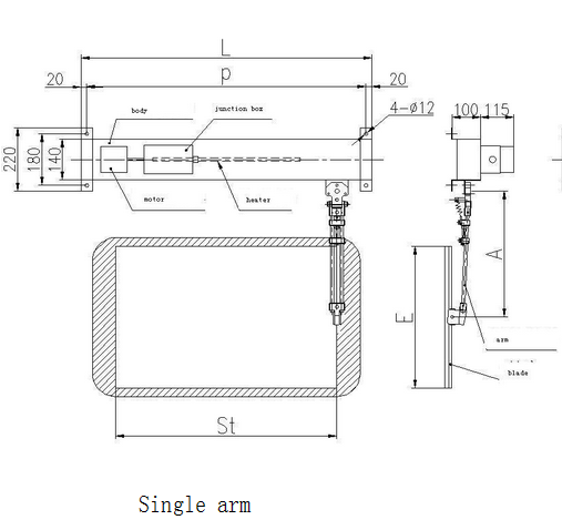 Single-armed Straight Line Marine Wiper