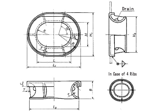 JIS F2007 Bulwark Chock Type A