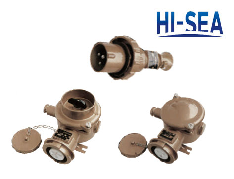 Marine 16A Brass Plug and Socket,Socket with Switch