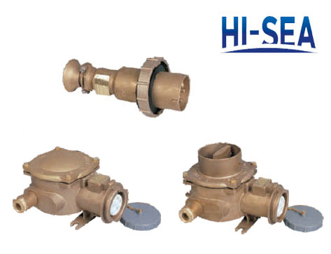 Marine Brass High-current Water-tight Plug , Socket and Socket with Chain Switch