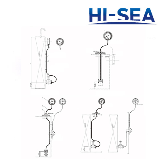 Marine Dial Type Level Gauge
