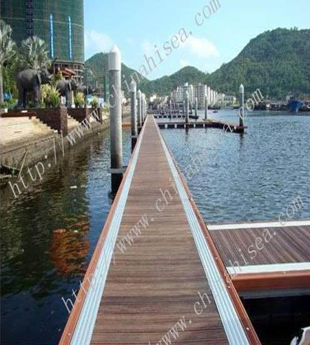 Aluminum Dock Gangway with Wooden Step