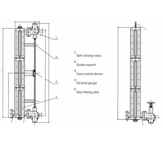 Marine Flat Type Level Gauge