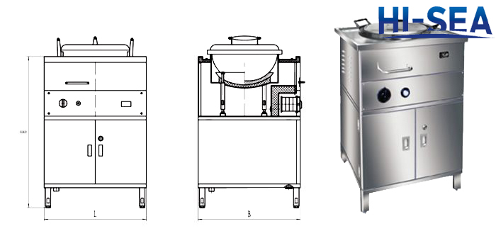 Marine Manual Tilting Frying Pan