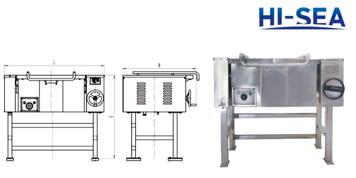Marine Manual Tilting Frying Pan