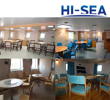 Marine Round Wood Mess Table