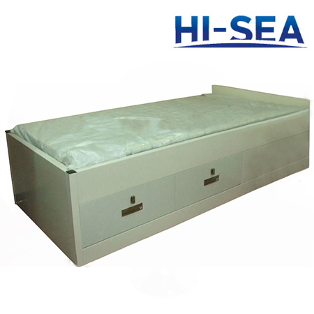 Marine Steel Single Bed with Double Under Drawers