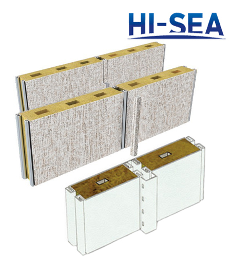 Type C Composite Rock Wool Wall Board with Cable Slot