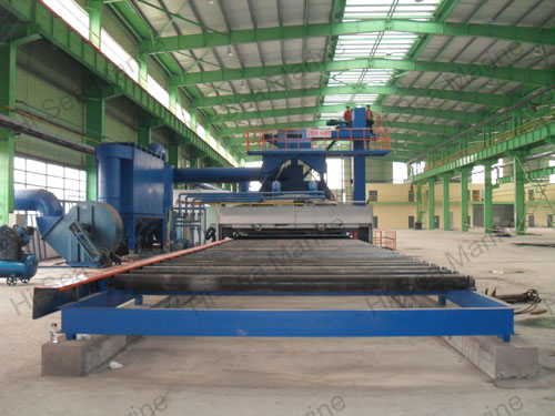Steel Plate Shot Blasting Painting Machine System