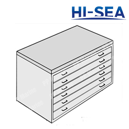 Aluminum Marine Chart Table with Six Drawers