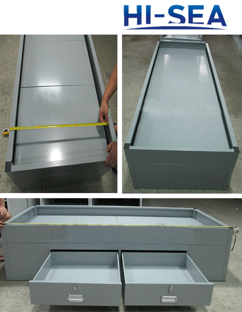 Marine Galvanized Steel Single Bed with Locks