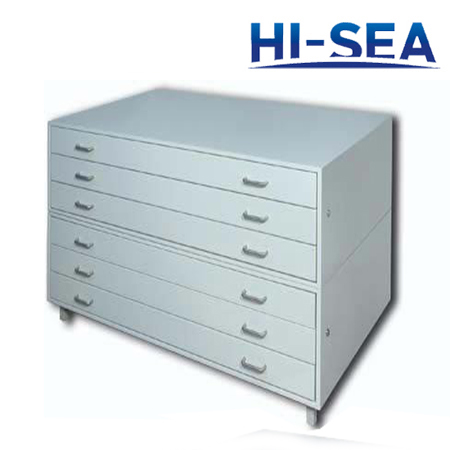 Aluminum Marine Chart Table with Six Drawers