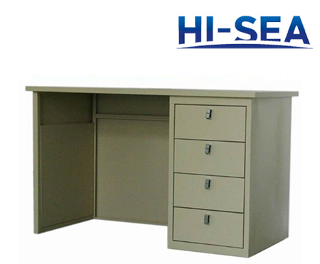 Aluminum Marine Desk with Four Drawers