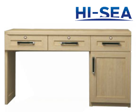 Full Aluminum Desk with Three Drawers for Vessel