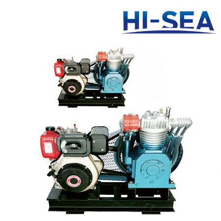 Marine Double-row Medium Pressure Air-cooled Emergency Air Compressor