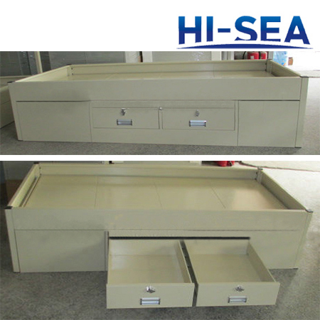Marine Galvanized Steel Single Bed with Locks