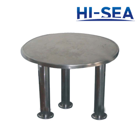 Marine Round Stainless Steel End Table