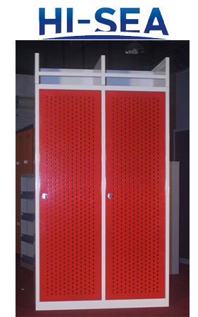 Marine Steel Double-door Wardrobe with Rack