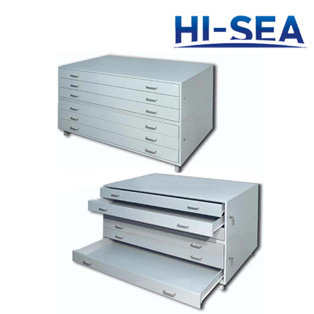 Aluminum Marine Chart Table with Six Drawers