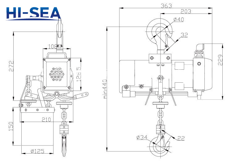High quality Pneumatic Chain Hoist
