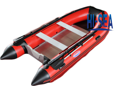 Inflatable sport boat with aluminum floor