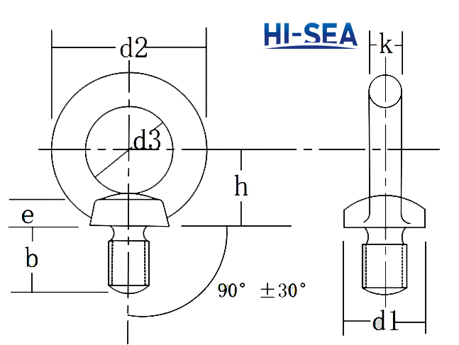 Rigging Marine Hardware JIS1168 Eye Bolt