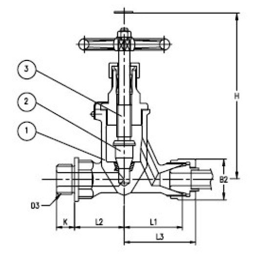 Marine Forged Steel Globe Valve JIS F7336 30k