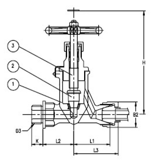 Marine Forged Steel Globe Valve JIS F7329 40k