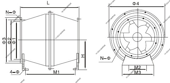 SJG Oblique Flow Pipe Exhaust Fan