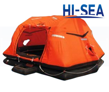 Self-righting inflatable liferaft
