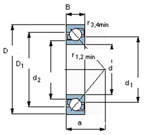 Large angular contact ball bearings
