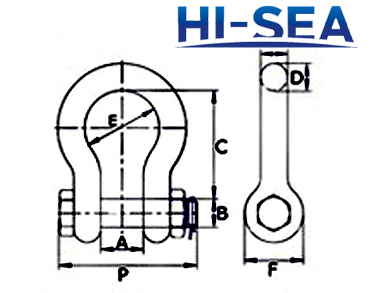 Stainless Steel Large Bow Shackle 