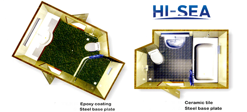 Marine Prefabricated Wet Unit with Bathtub