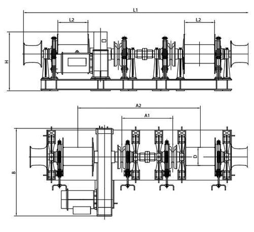 Symmetrical El-combined Windlass Mooring Winch