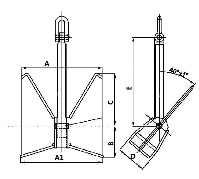 TW Type Bower Anchor