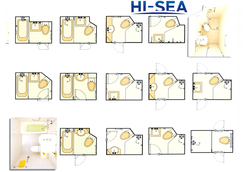 Marine Prefabricated Wet Unit with Bathtub
