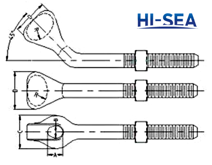 Hot Dip Galvanized Thimble Eye Bolt 
