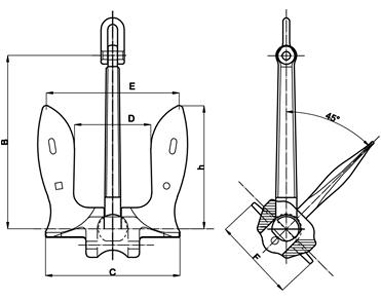 U.S.N. Stockless Anchor