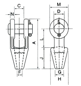 US Type Wire Rope Open Spelter Socket