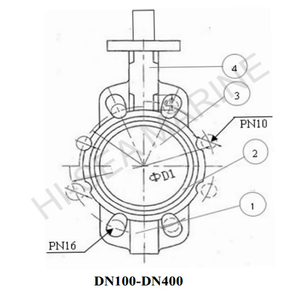 Wafer Type Butterfly Valve DIN 3202 PN10