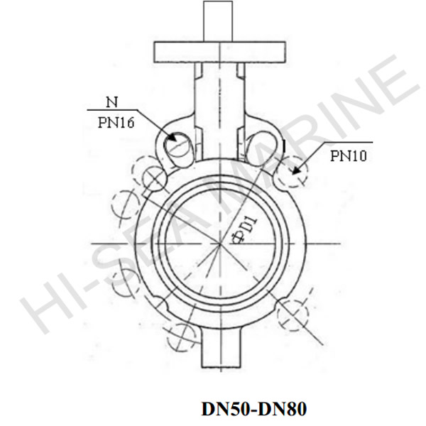 Wafer Type Butterfly Valve DIN 3202 PN10