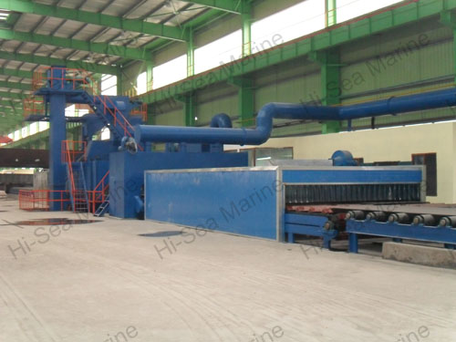Steel Plate Shot Blasting Painting Machine System