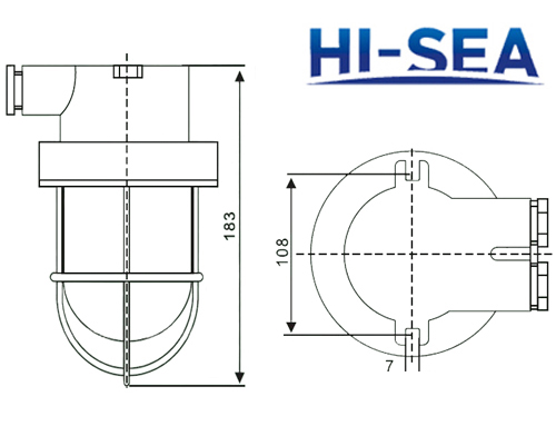 Brass Marine Incandescent Pendant Light