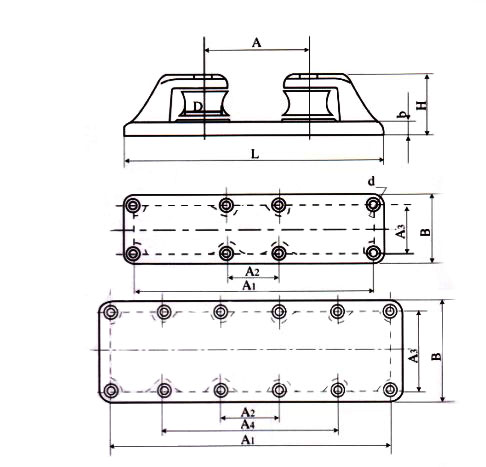 Double Cast Roller Chock