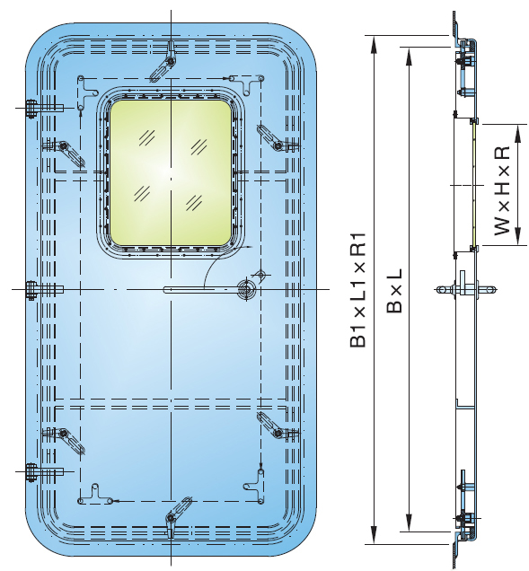A0 Quick Open and Close Weathertight Steel Door 