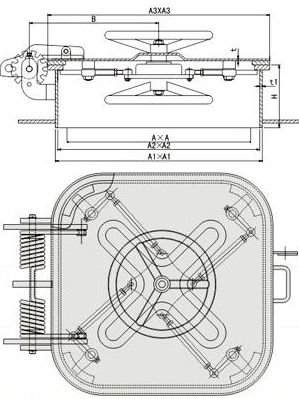 Pressure-Proof Hatch Cover for Ships 